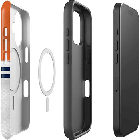 NFL Chicago Bears White Striped iPhone 16 Plus Magsafe Impact Case